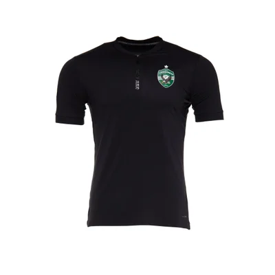 T-shirt Leisure time - black, cotton with 3/4 zip 2024/2025